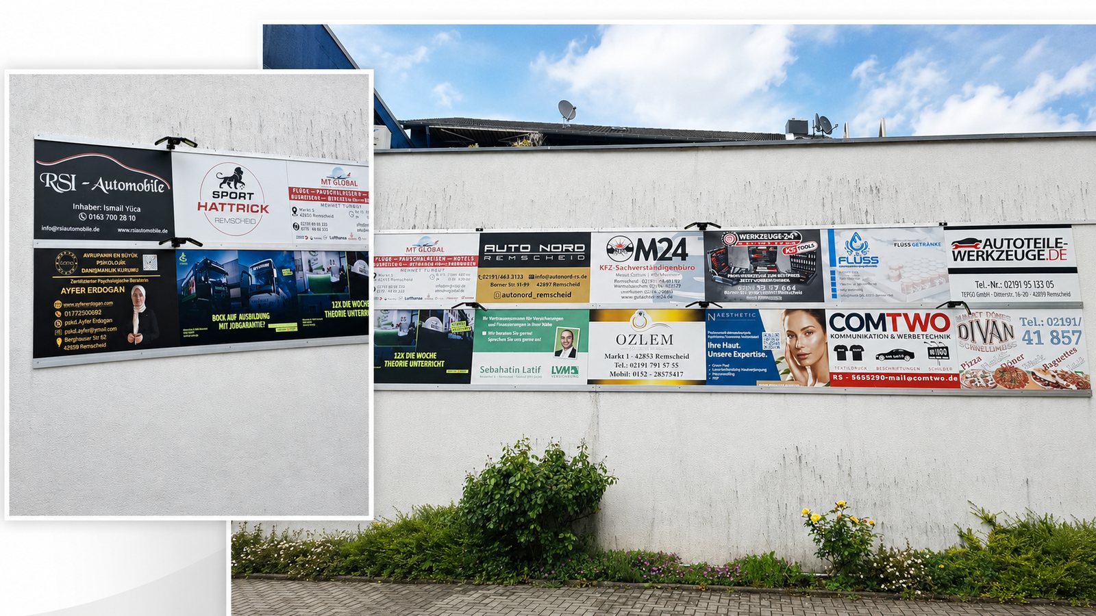 Sponsorenschilder Schilderherstellung und Leitsystem von ComTwo: Sponsorenschilder